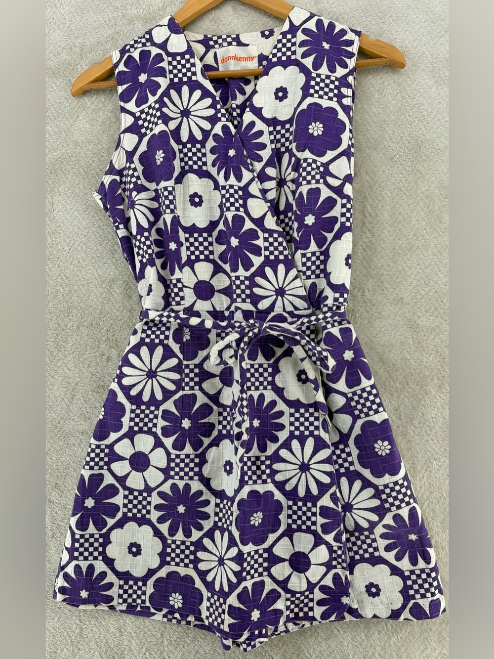 Vintage 1960s Donnkenny mod romper dress
